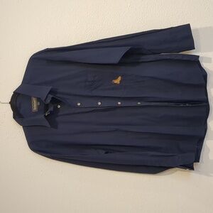 Timberland Long Sleeve Button Down Shirt With Embroidered Boot Size Large